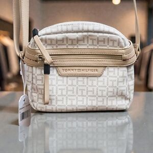 Tommy Hilfiger Tan and Cream Crossbody Bag